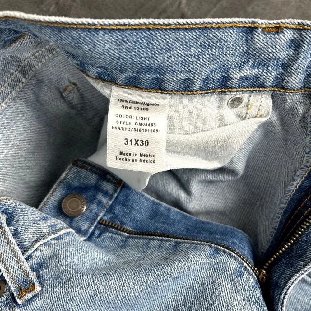 NWT George Men’s Regular Fit Straight Jeans Light Wash Size 31x30